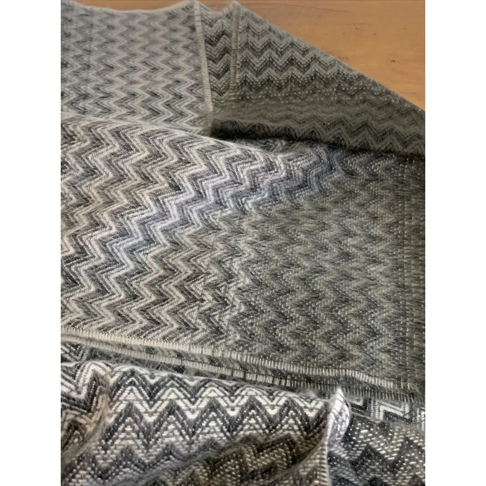 Kohl's Scarf Gray Black Geo‎ Print OS Accessory Softer Than Cashmere Acrylic NEW